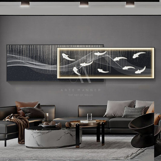 Temptation of the Light Modern LED Wall Art