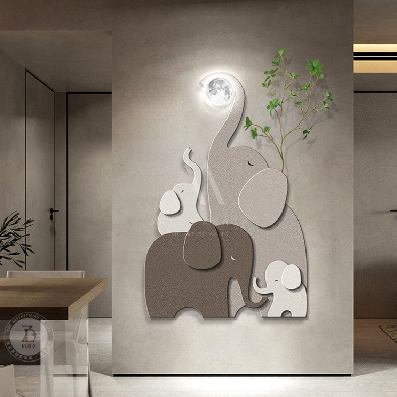 The Birth of the Mountain Modern 3D LED Wall Art