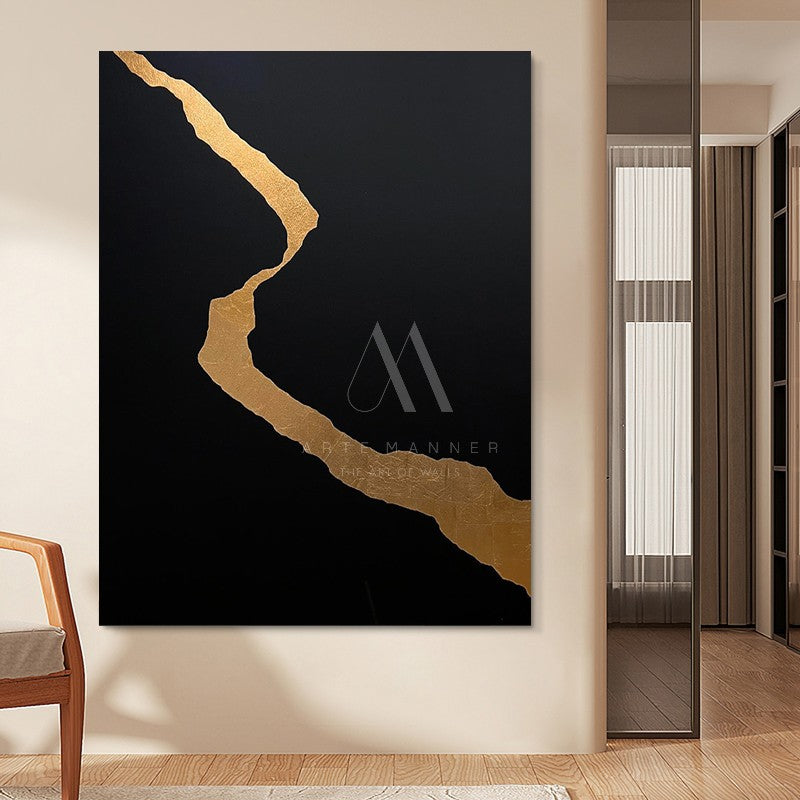 Lava Minimalist Abstract Oil Painting