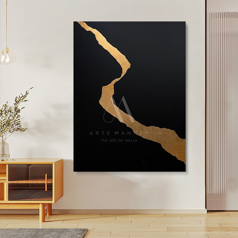 Lava Minimalist Abstract Oil Painting