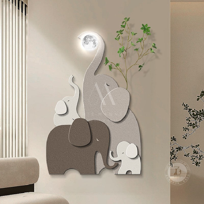 The Birth of the Mountain Modern 3D LED Wall Art