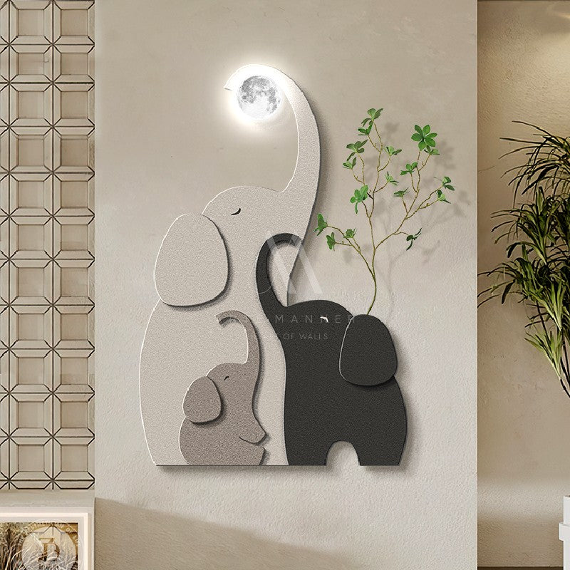 The Birth of the Mountain Modern 3D LED Wall Art