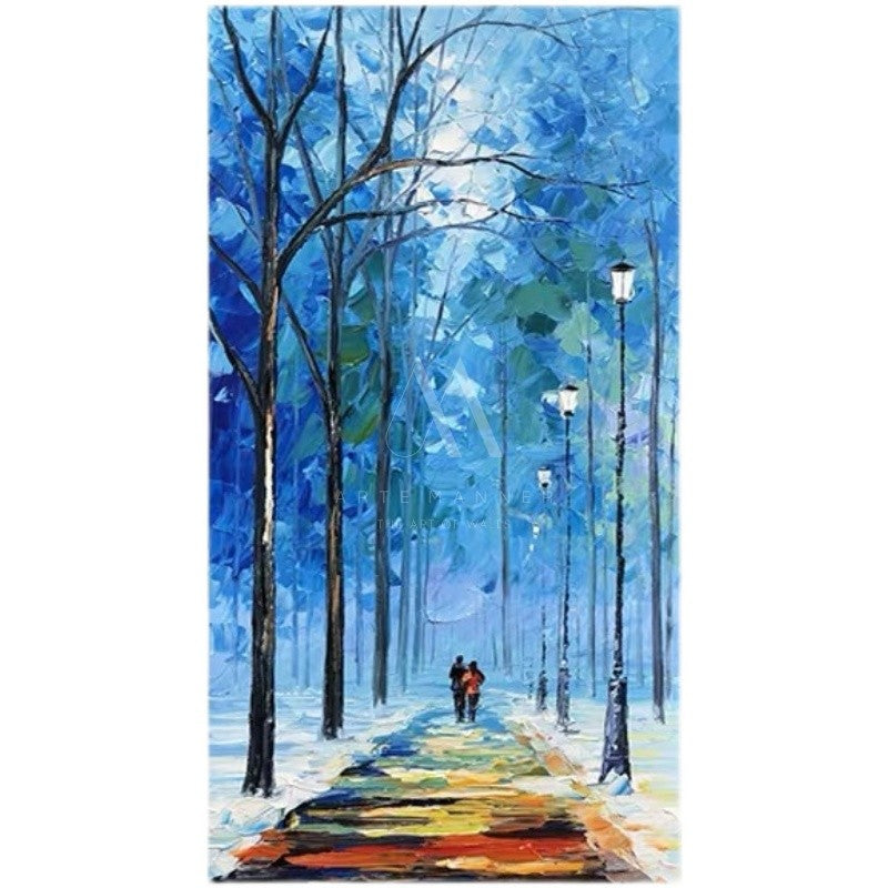 Blue Mother Modern Wall Art