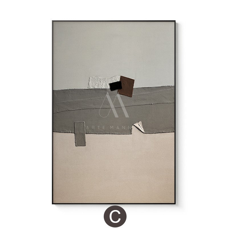 A Peaceful Mind Wabi Sabi Minimalist Oil Painting