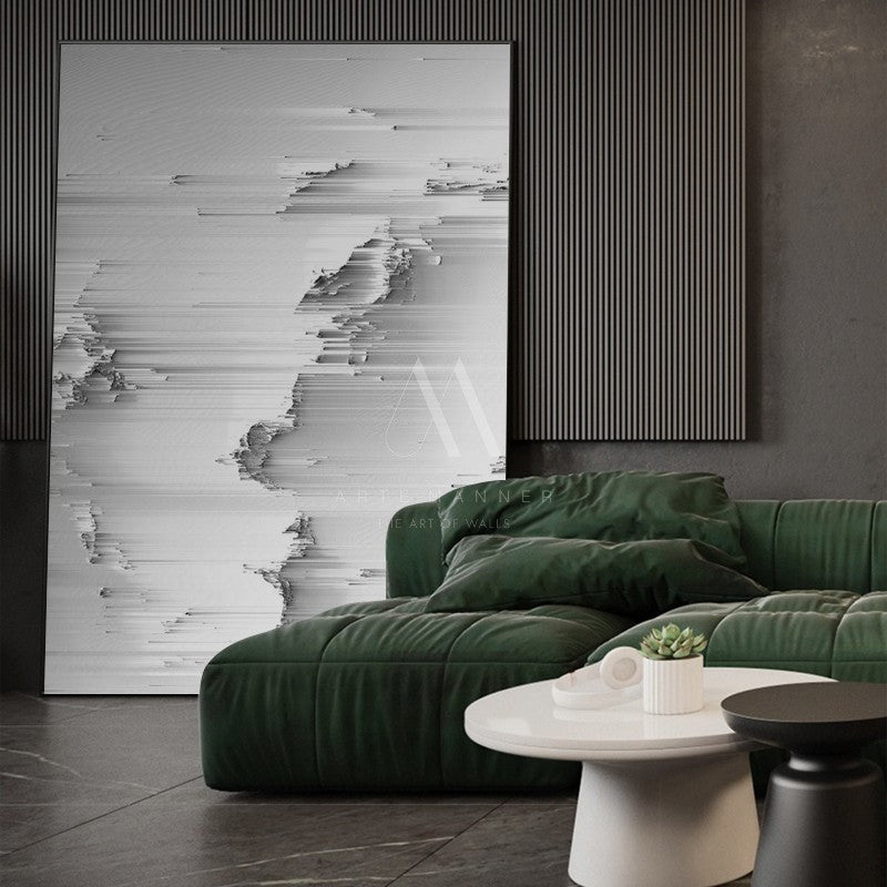 Snowfield Minimalist Abstract Oil Painting