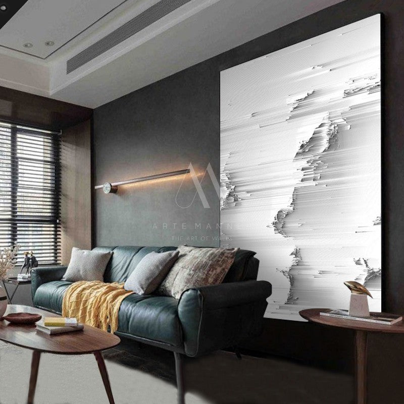 Snowfield Minimalist Abstract Oil Painting