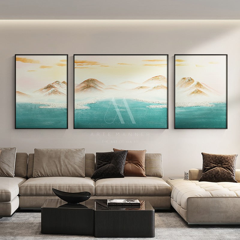 Sands Of Time Modern Oil Painting (Set of 3)