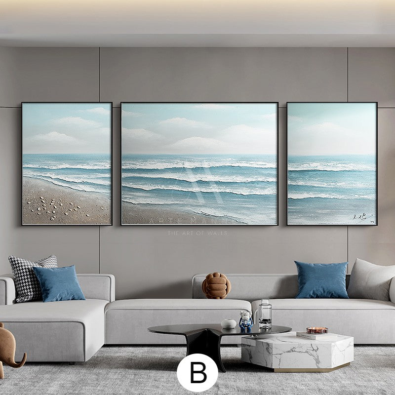 Sands Of Time Modern Oil Painting (Set of 3)