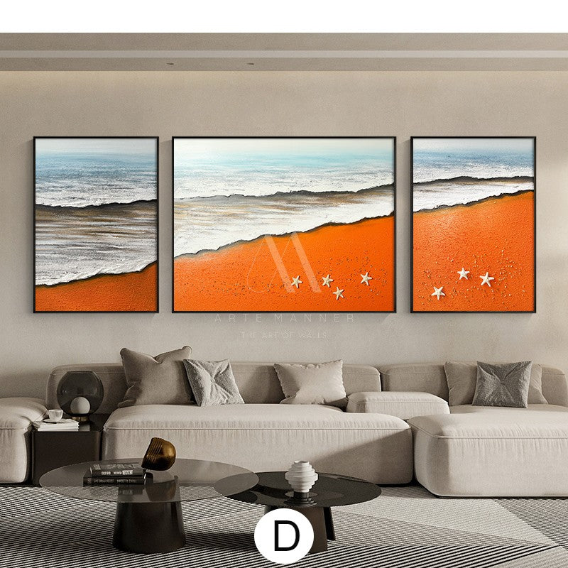 Sands Of Time Modern Oil Painting (Set of 3)