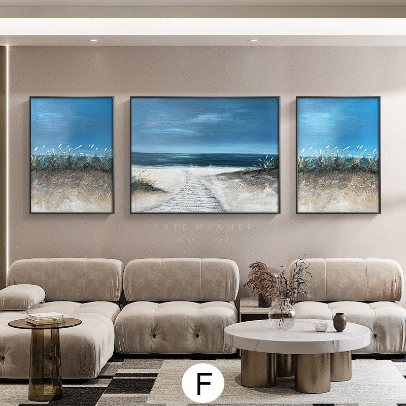 Sands Of Time Modern Oil Painting (Set of 3)