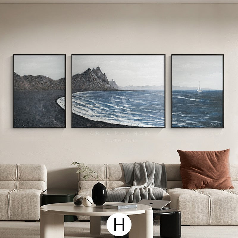 Sands Of Time Modern Oil Painting (Set of 3)