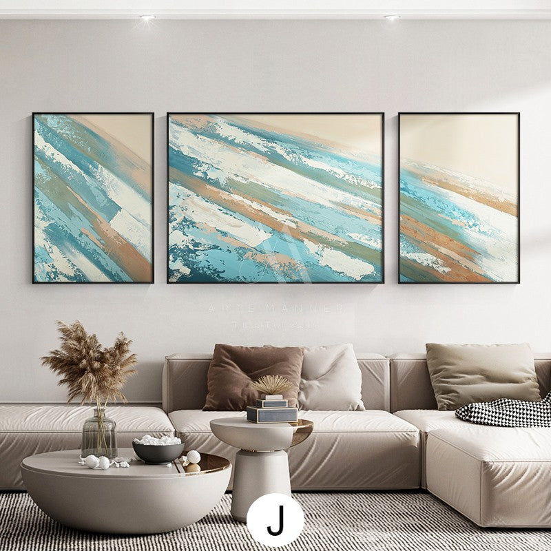 Sands Of Time Modern Oil Painting (Set of 3)