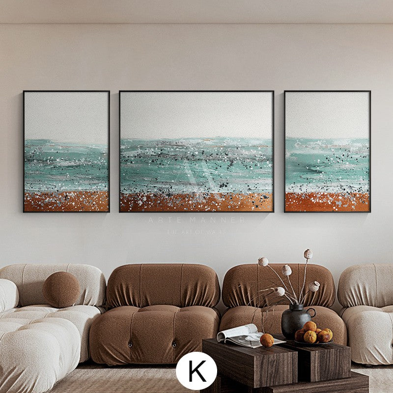Sands Of Time Modern Oil Painting (Set of 3)