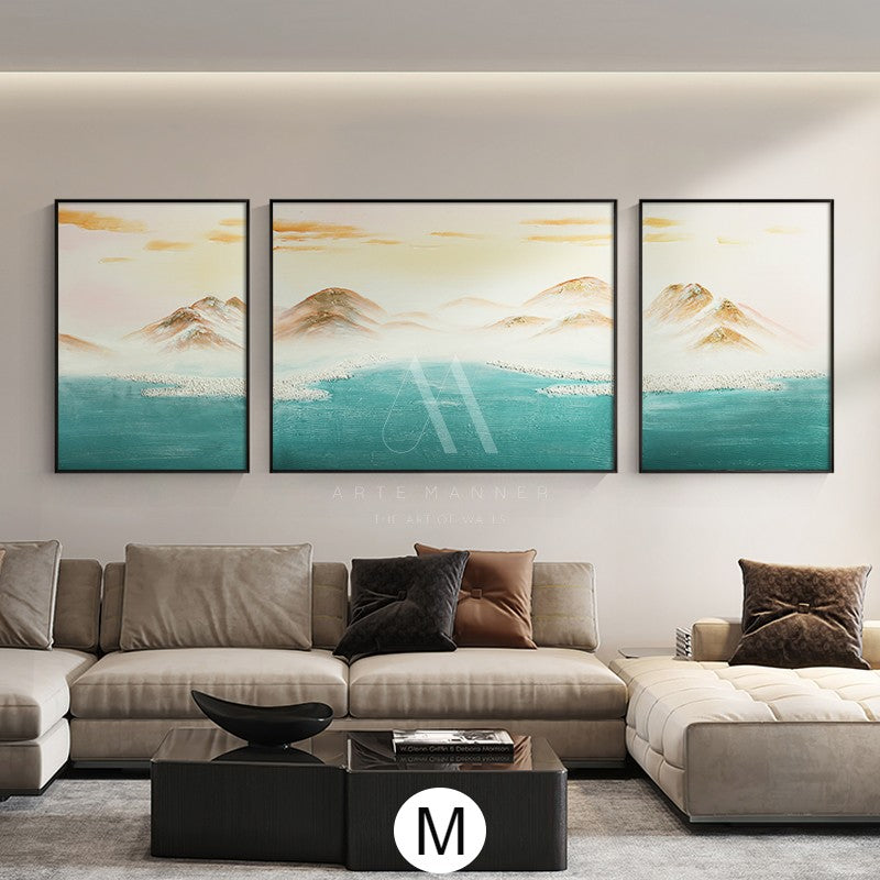 Sands Of Time Modern Oil Painting (Set of 3)