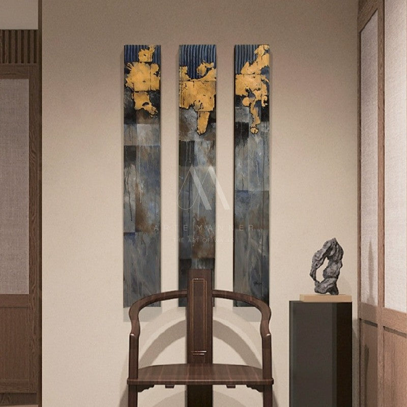 Dwelling in Technology Modern Abstract Wall Art (Set of 3)