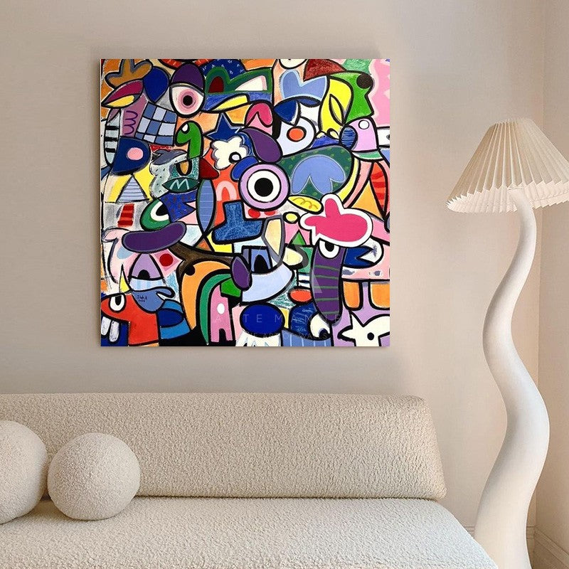 Floating Lines Modern Abstract Pop Wall Art