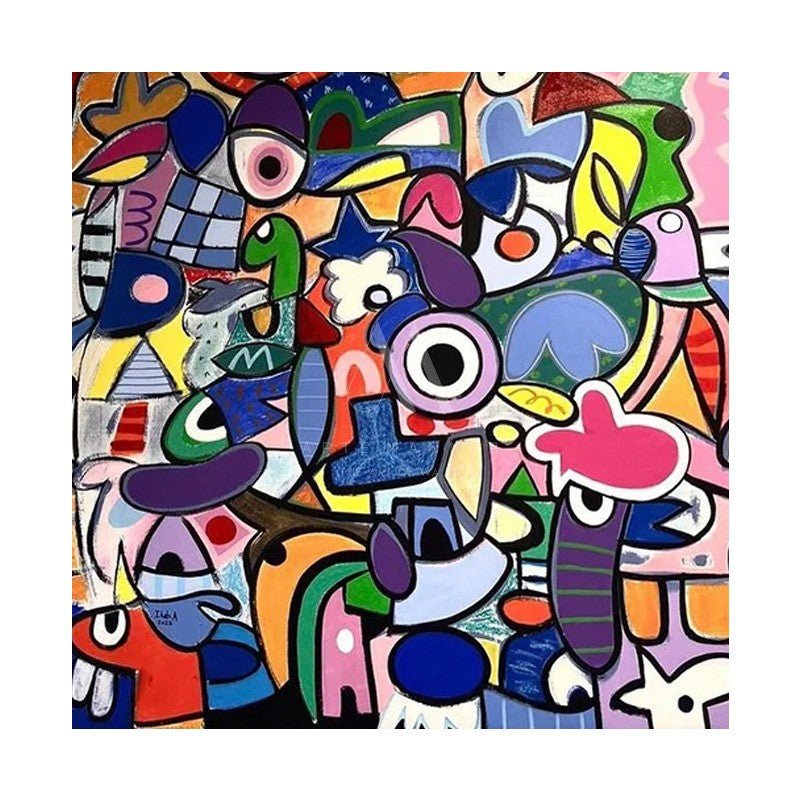 Floating Lines Modern Abstract Pop Wall Art