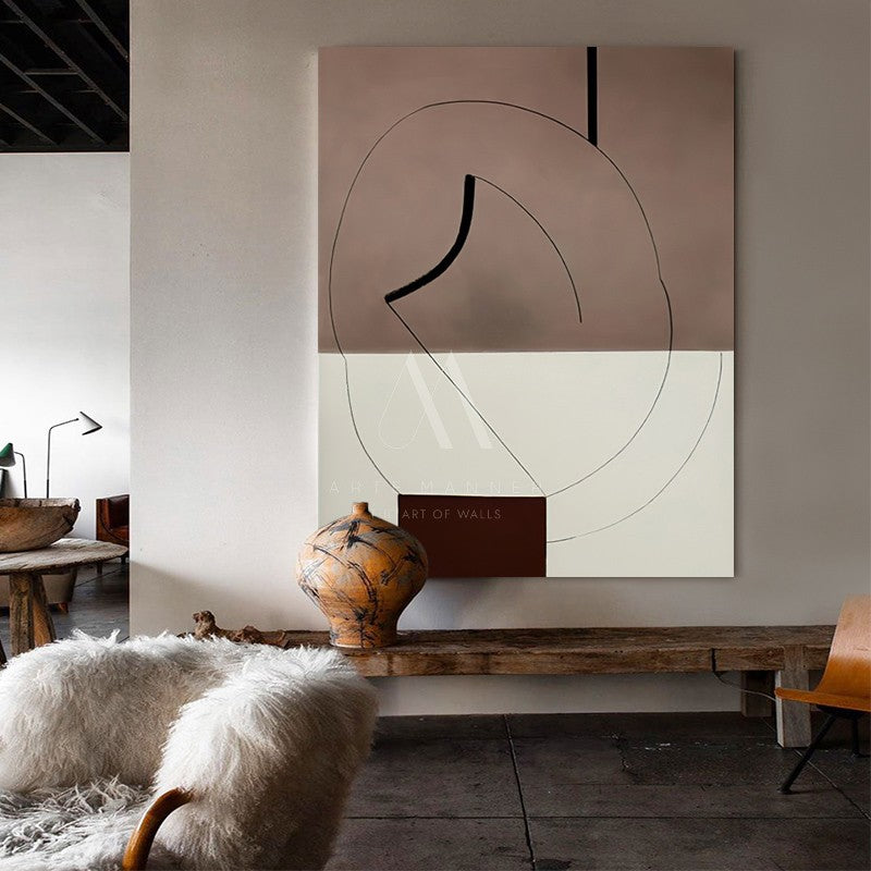 Burnish Minimalist Abstract Oil Painting