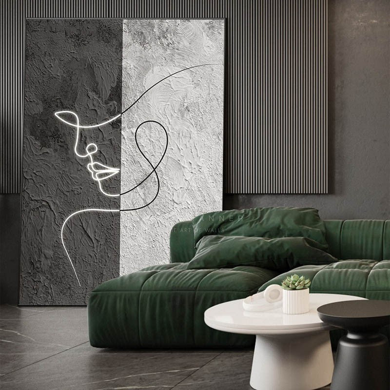 Etch Minimalist Oil Painting