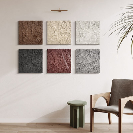 Florid Minimalist 3D Oil Painting (Set of 6)