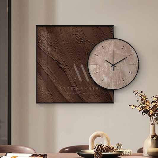 Etched In Time Minimalist Wall Art Clock