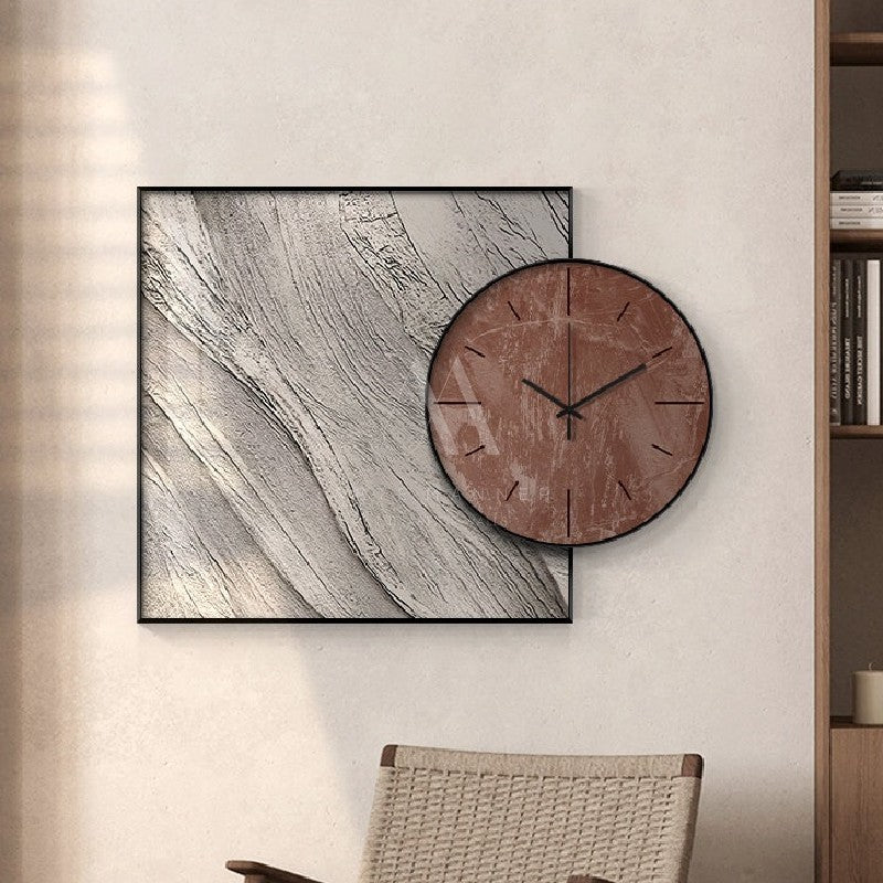 Etched In Time Minimalist Wall Art Clock