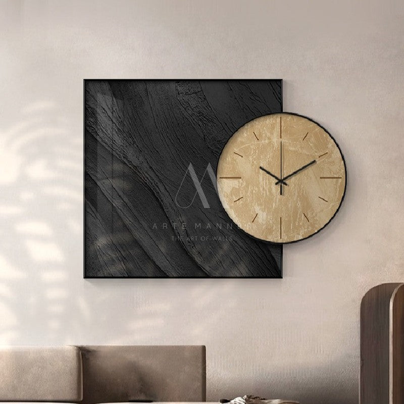Etched In Time Minimalist Wall Art Clock