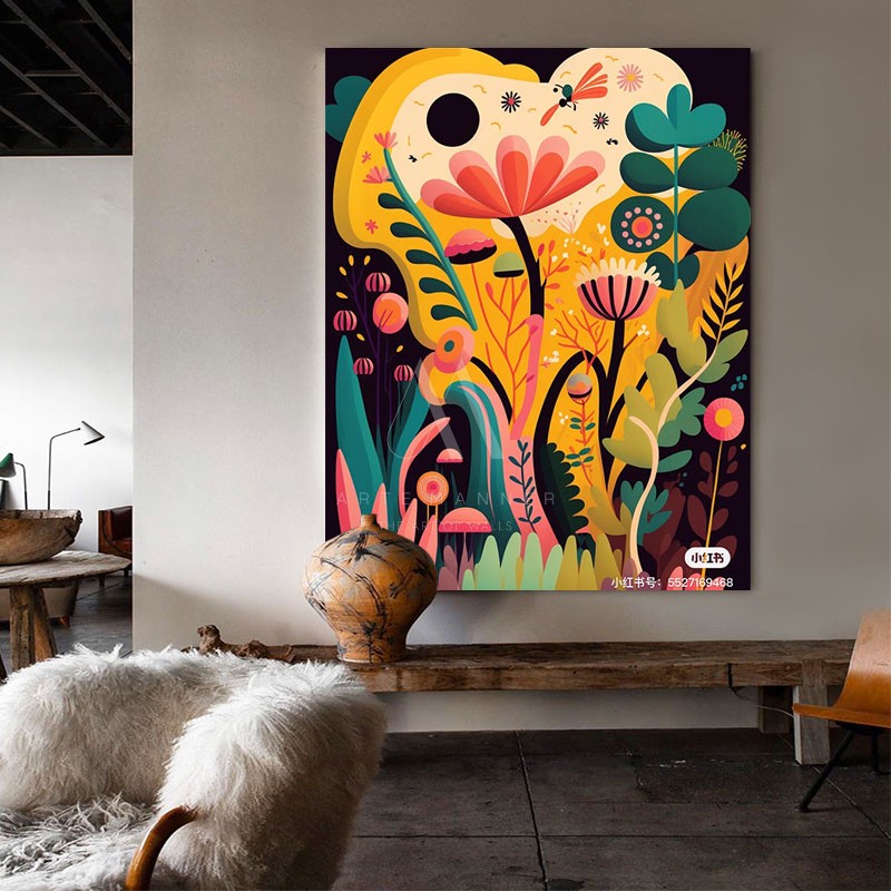 The Birth of Nature Modern Floral Wall Art