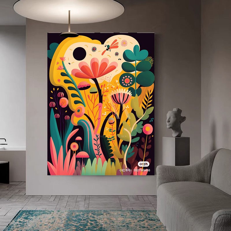 The Birth of Nature Modern Floral Wall Art