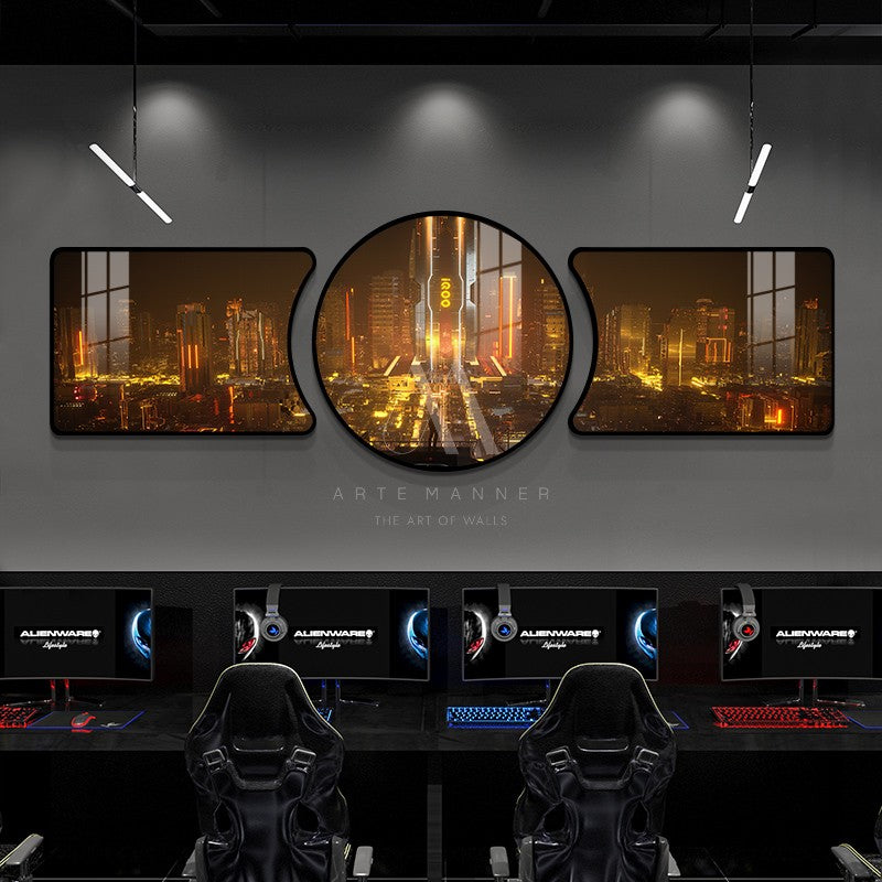 Steampunk Cyberpunk Wall Art (Set of 3)