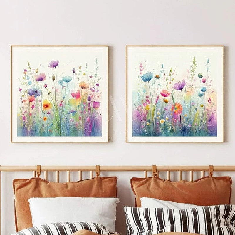 Poppy Field Modern Wall Art
