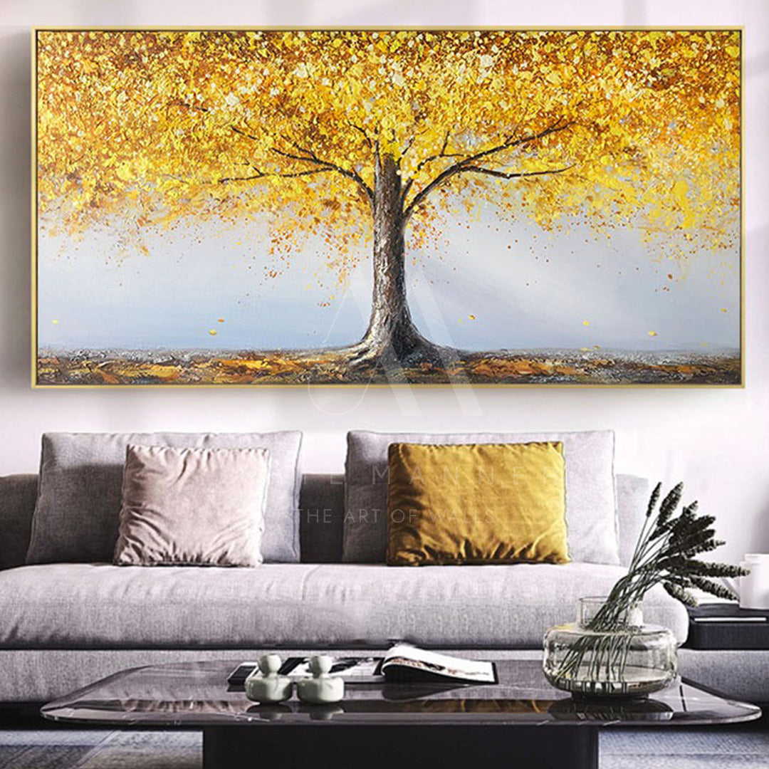 Golden Spirit Modern Oil Painting