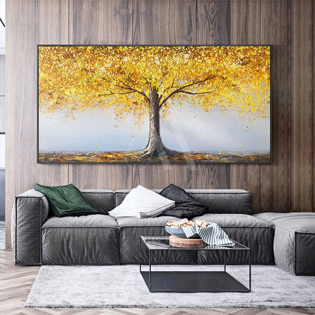 Golden Spirit Modern Oil Painting