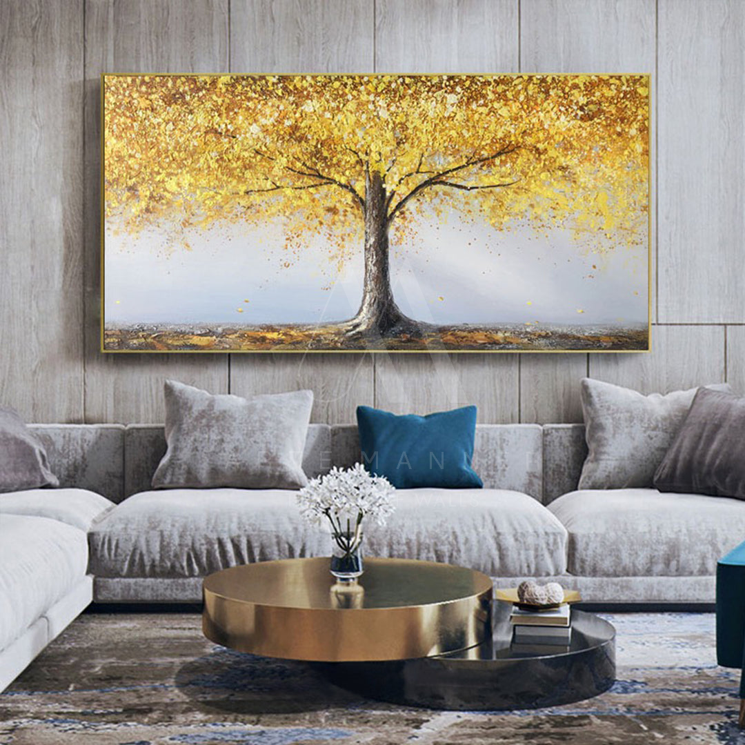 Golden Spirit Modern Oil Painting