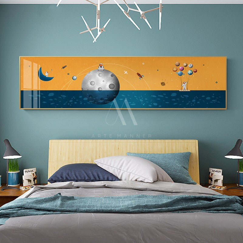 Running from the Earth Modern Wall Art