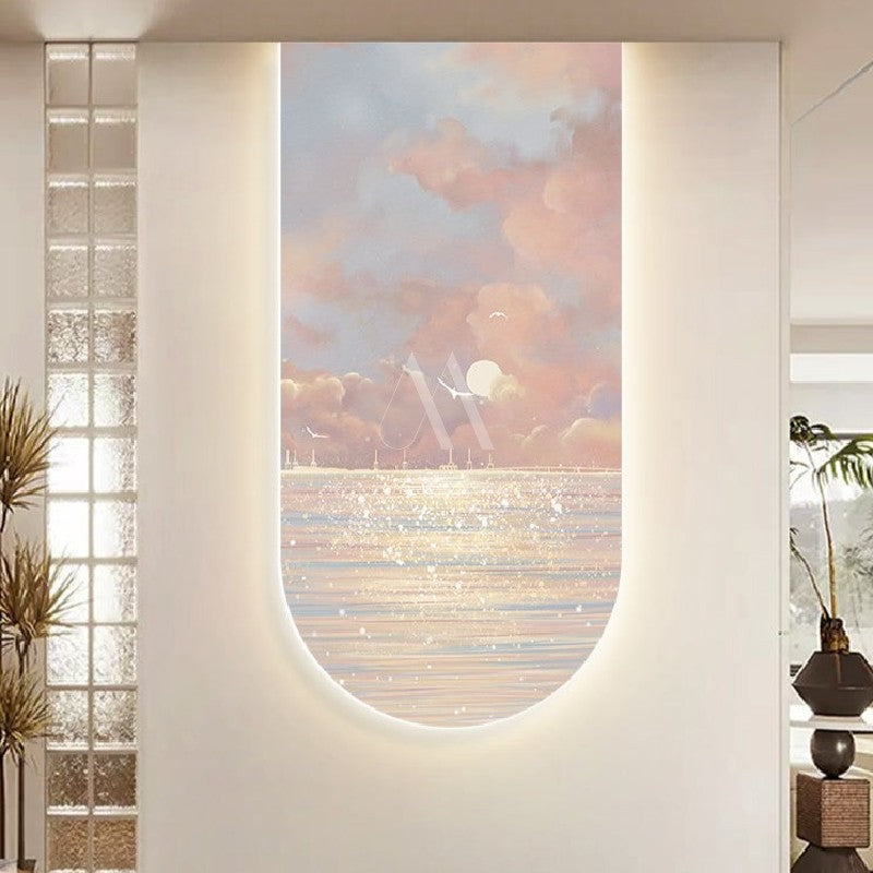 The Battle of Nature Modern LED Wall Art
