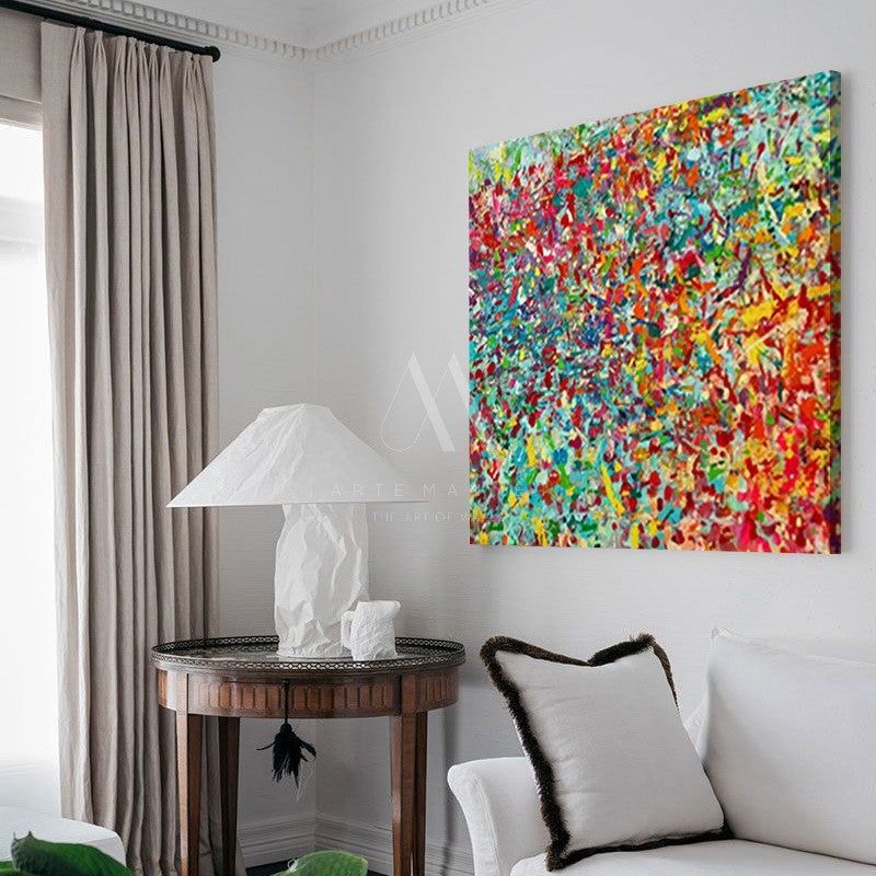Confetti Modern Abstract Oil Painting