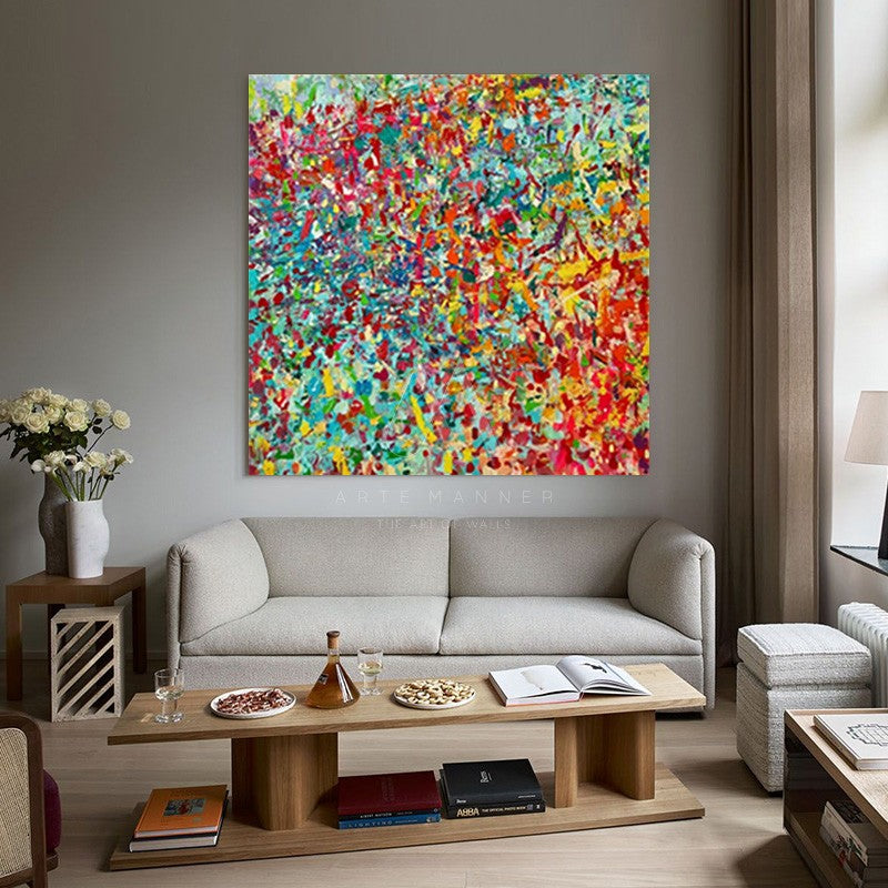 Confetti Modern Abstract Oil Painting
