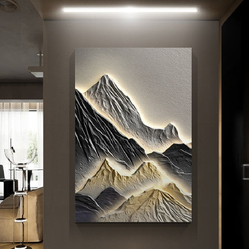Illustration of the Mountain Modern 3D Wall Art