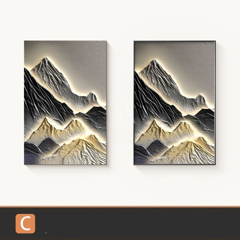 Illustration of the Mountain Modern 3D Wall Art