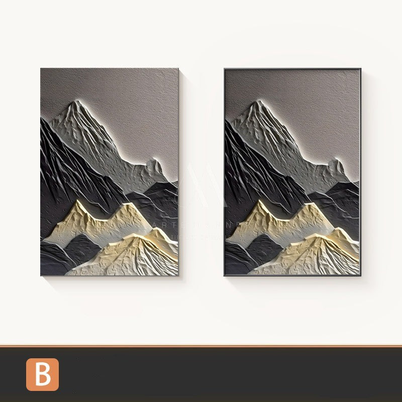 Illustration of the Mountain Modern 3D Wall Art