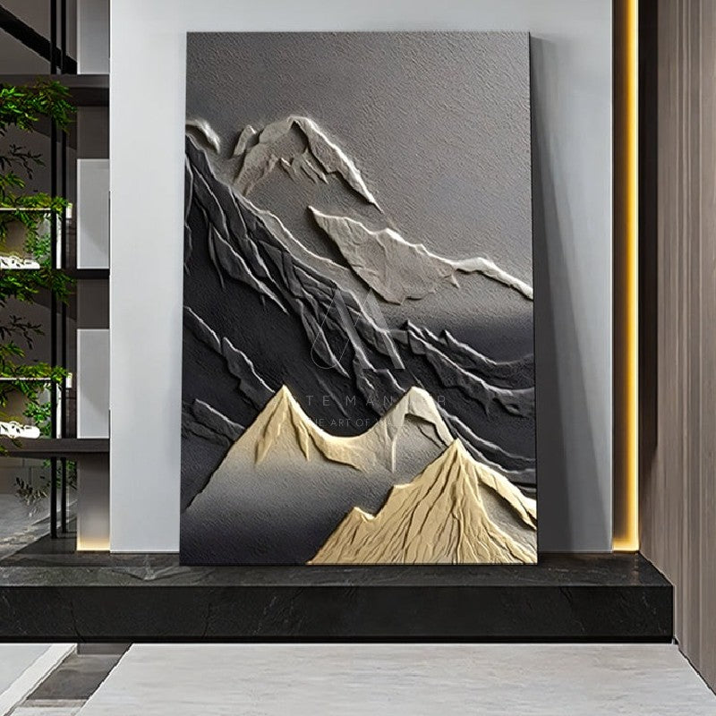 Illustration of the Mountain Modern 3D Wall Art