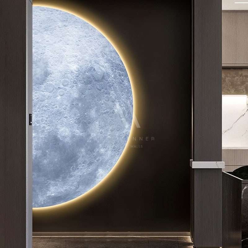Half Moon 3D LED Wall Art
