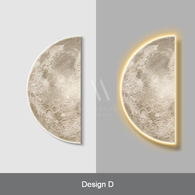 Half Moon 3D LED Wall Art