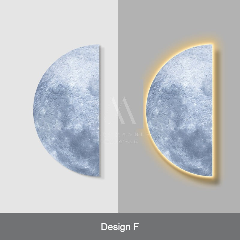 Half Moon 3D LED Wall Art