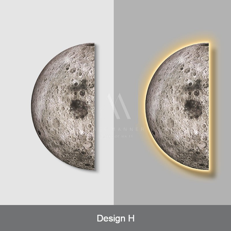 Half Moon 3D LED Wall Art