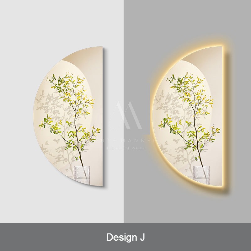 Half Moon 3D LED Wall Art