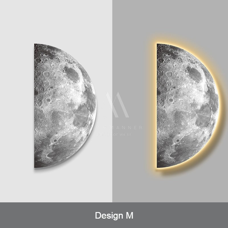 Half Moon 3D LED Wall Art
