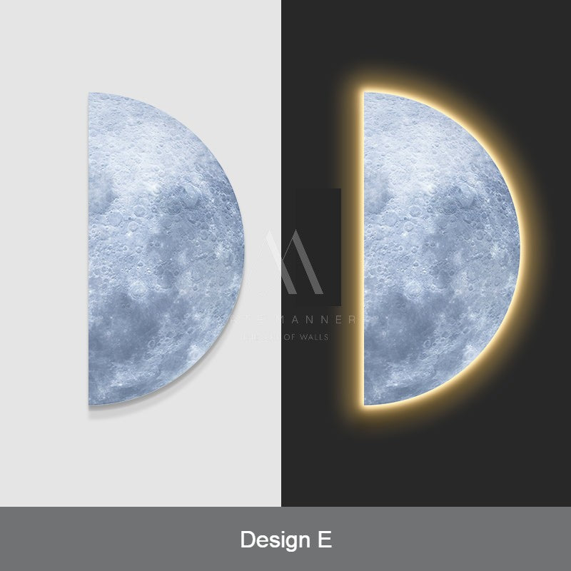 Half Moon 3D LED Wall Art