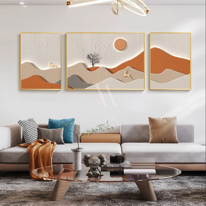 Sweet Escape Modern 3D Wall Art (Set of 3)